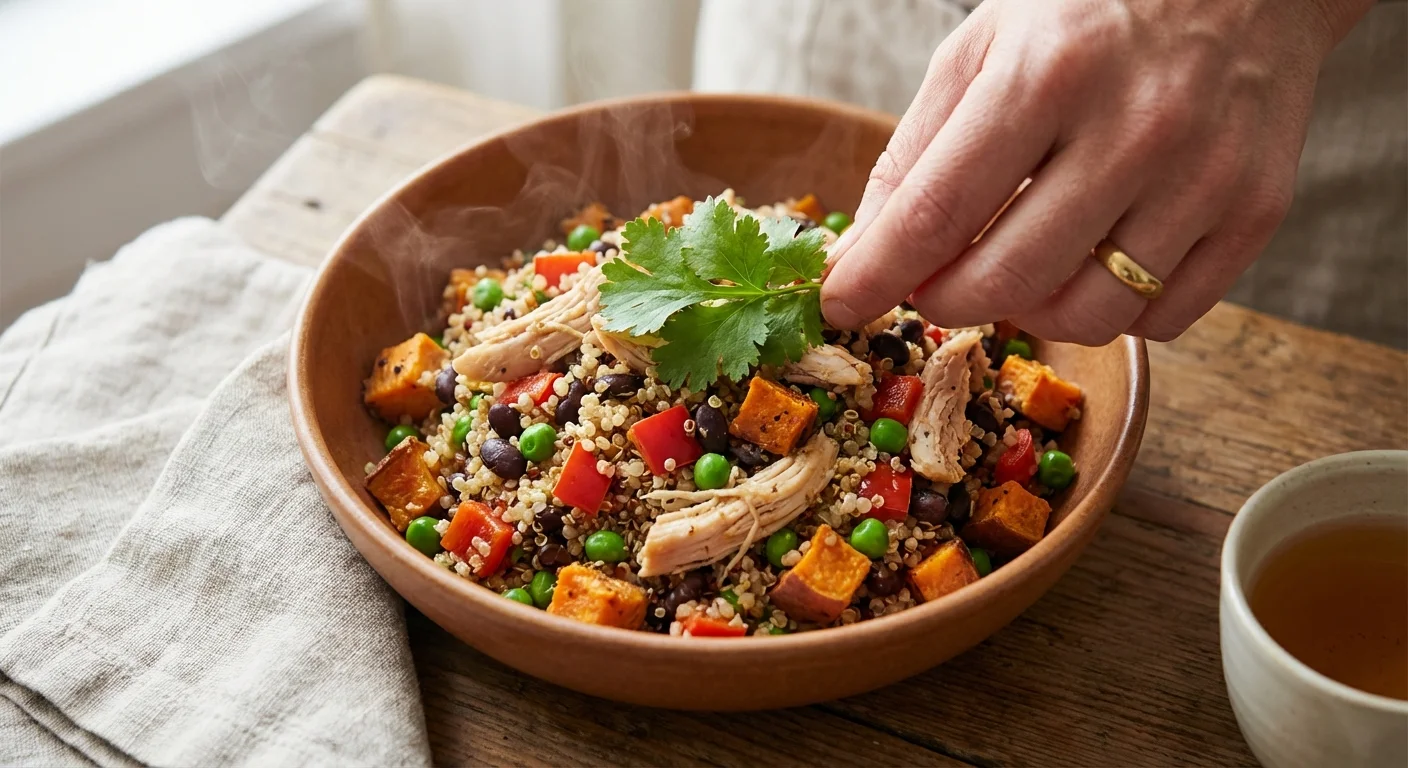A confident person checking their watch on a modern city street.