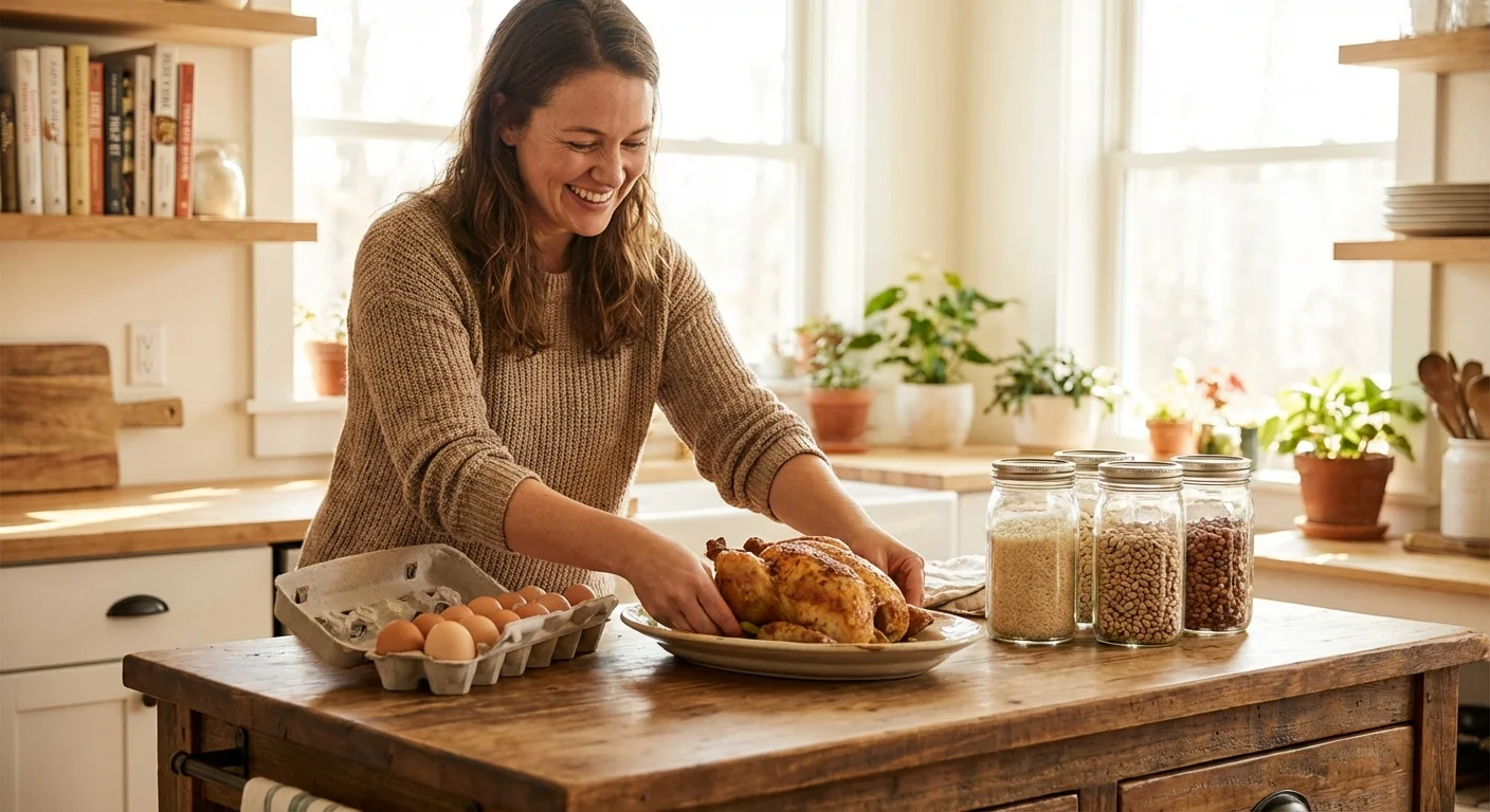 A couple loading gear into a stylish SUV at a mountain overlook.