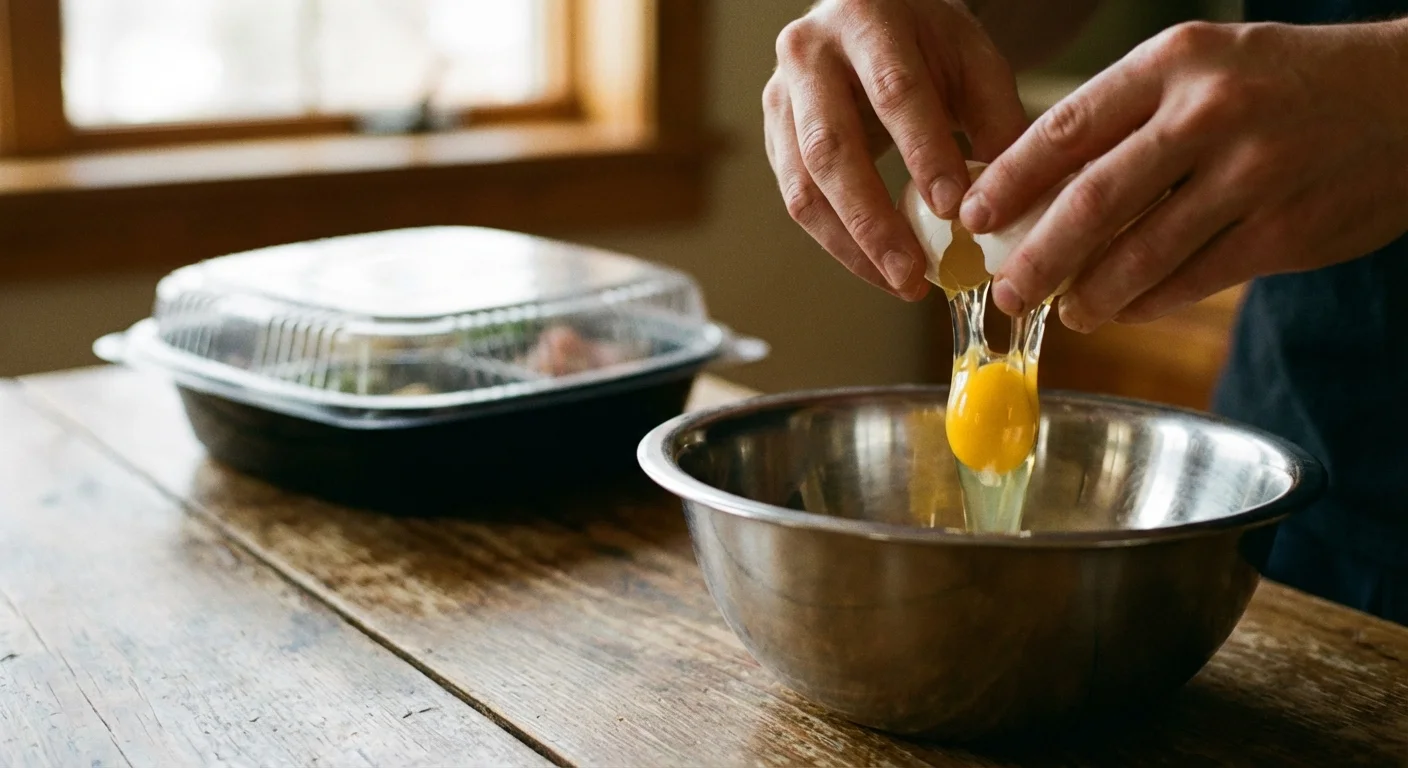 A person looking concerned at their phone while standing in the rain.