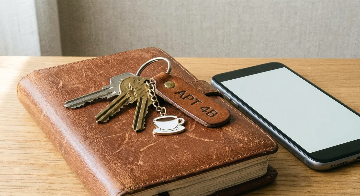 A hand reaching for a functional, used water bottle instead of a new, trendy one.
