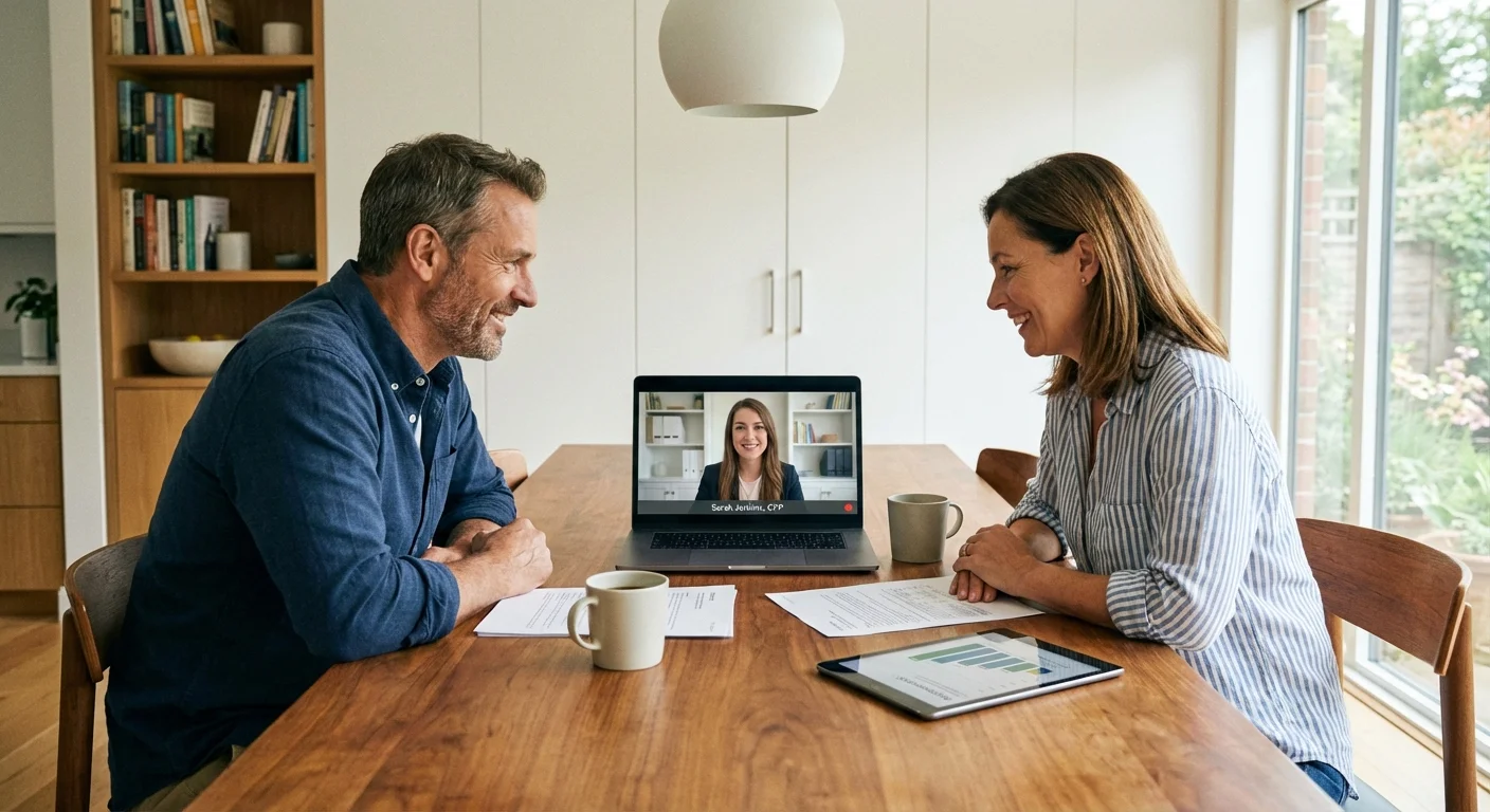 A professional plumber's hand with a tool near a kitchen faucet.