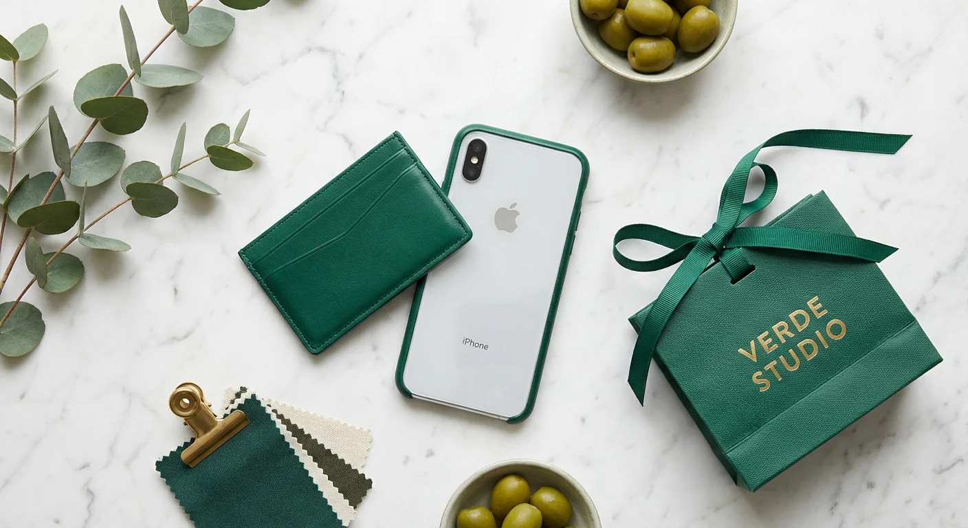 A flat lay of a wallet, phone, and shopping bag on marble, representing top-tier financial tools.