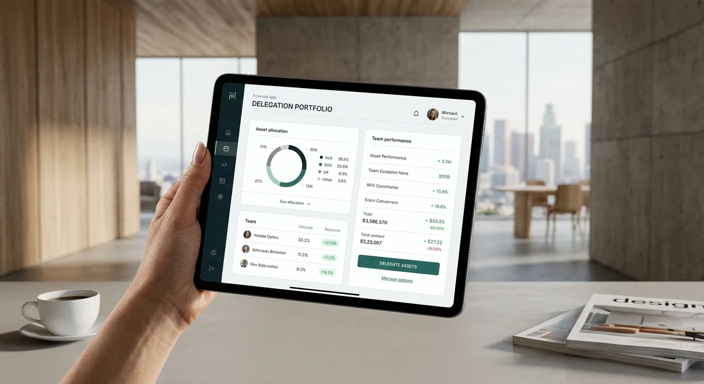 A tablet showing a professional service app for bill negotiation.