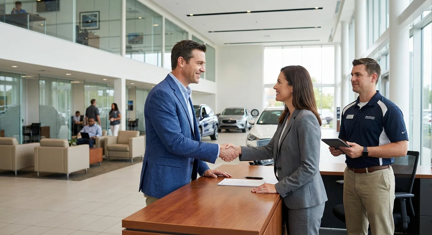A respectful and professional conversation between a customer and a service advisor.