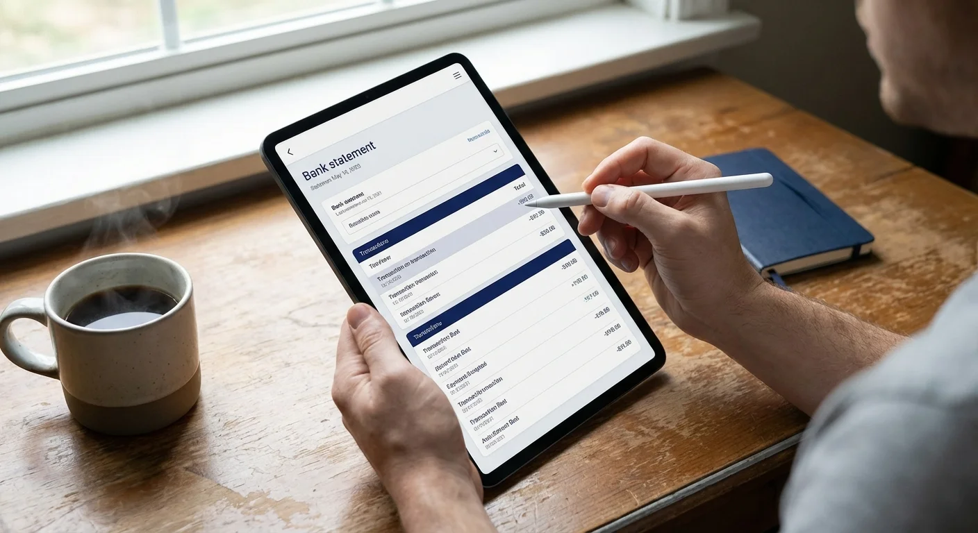 A magnifying glass inspecting the fine print of a service contract.