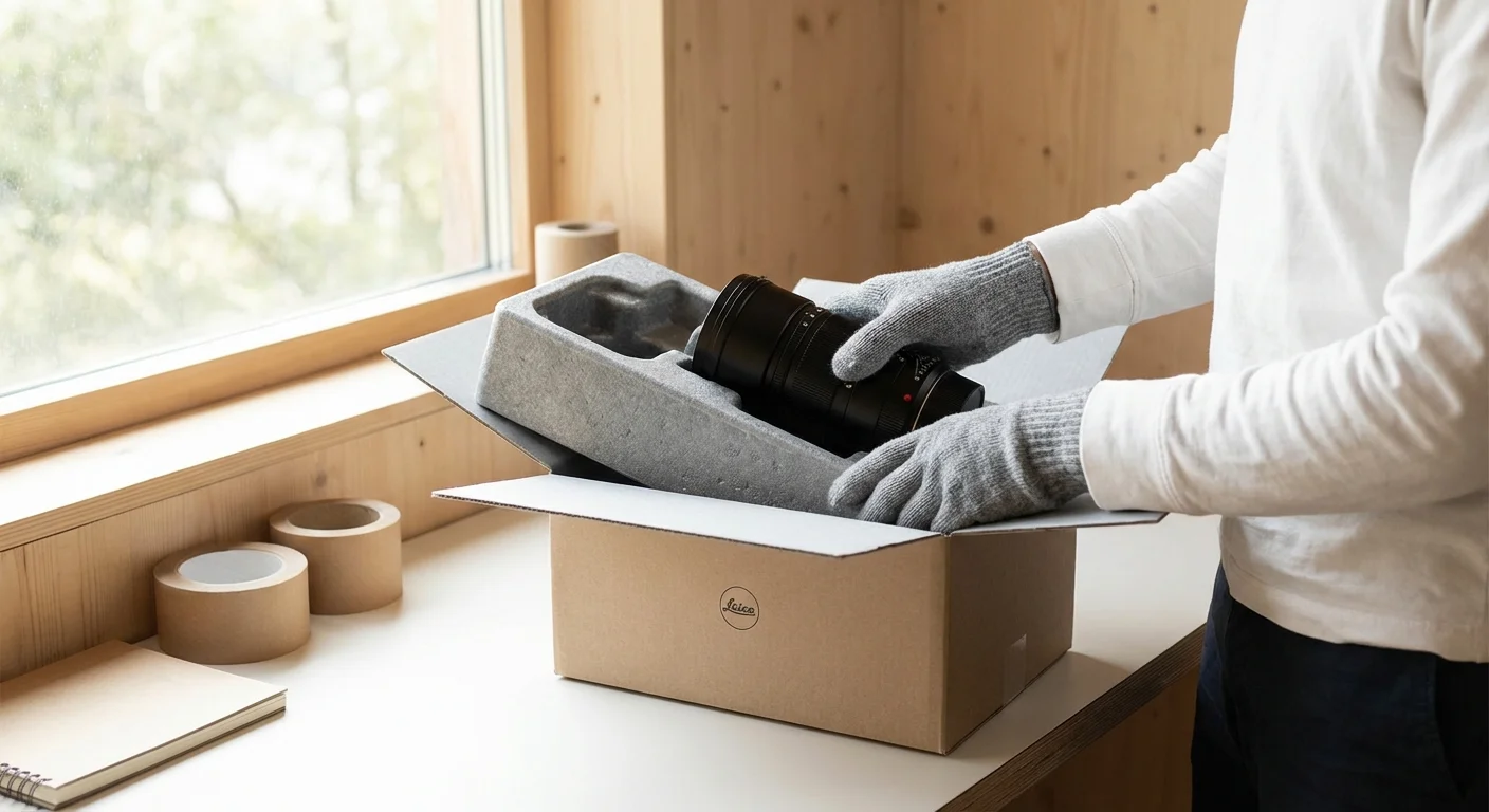 A man calmly talking on the phone in a professional home office setting.