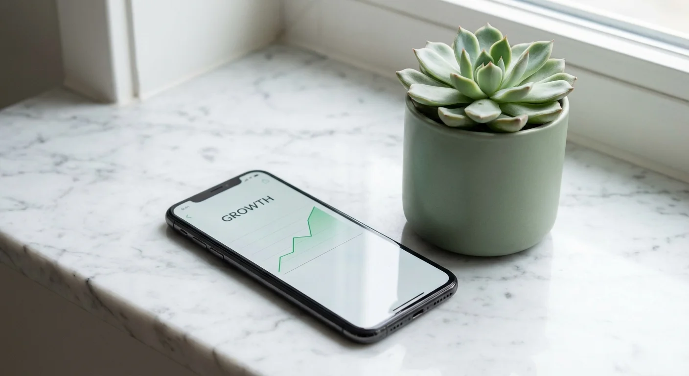 A clean, minimalist workspace with travel gear and a professional consultant in soft focus.