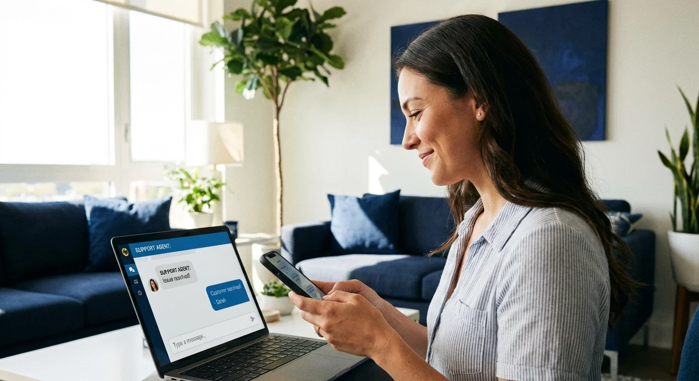 A minimalist flat lay of digital security tools on a white desk.