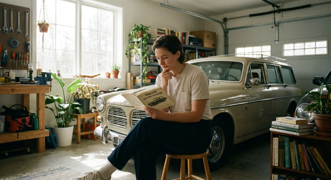 Keys on a leather planner on a desk with soft lighting.
