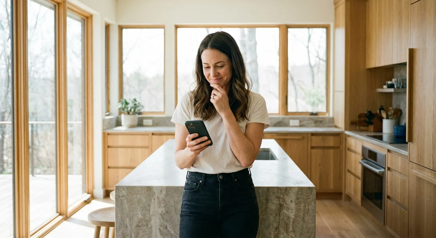 A smartphone showing subscription apps next to a stack of coins on a counter.
